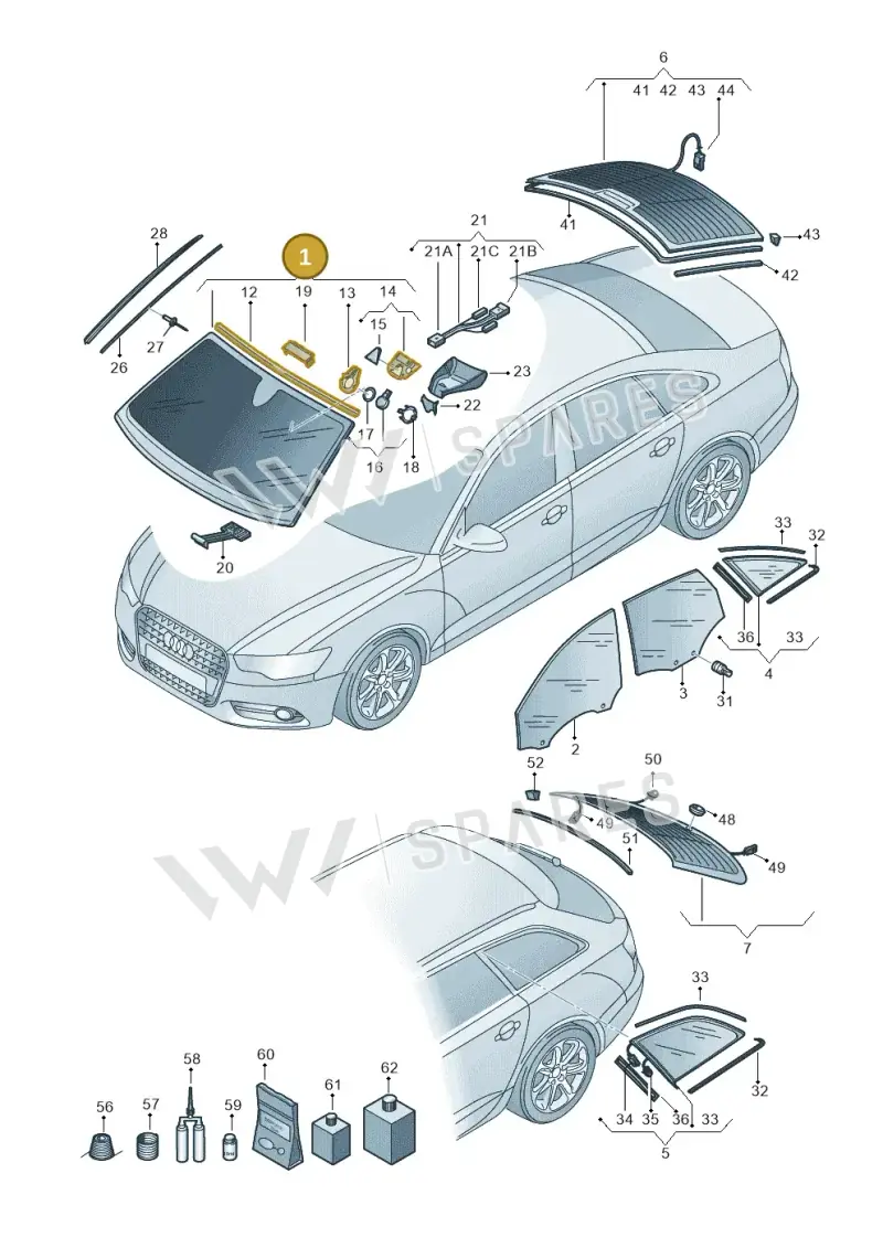 4G0845099FNVB — Audi A6 (2014-2018) diagram 798845000, position 1