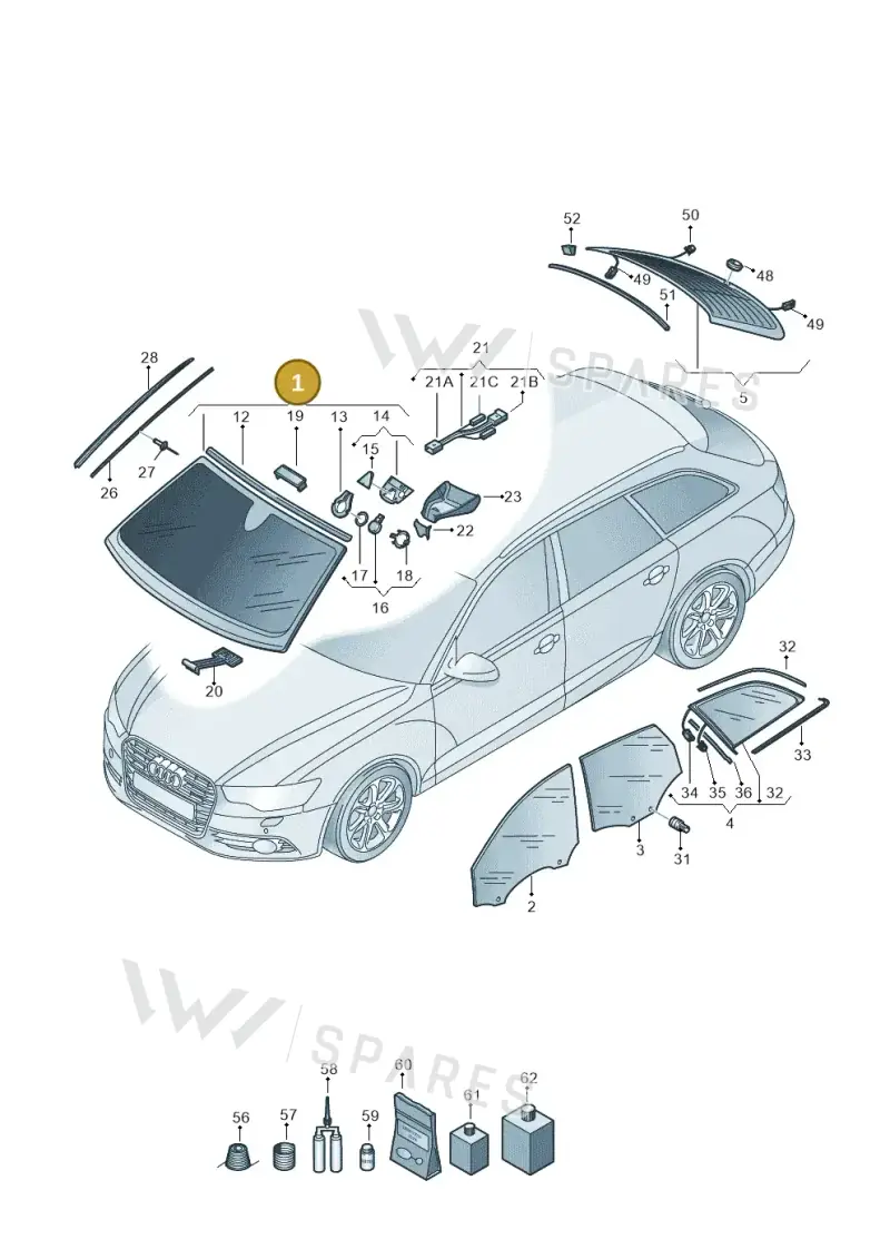 4G0845099HNVB — Audi RS6 Avant (2013-2018) diagram 758845100, position 1