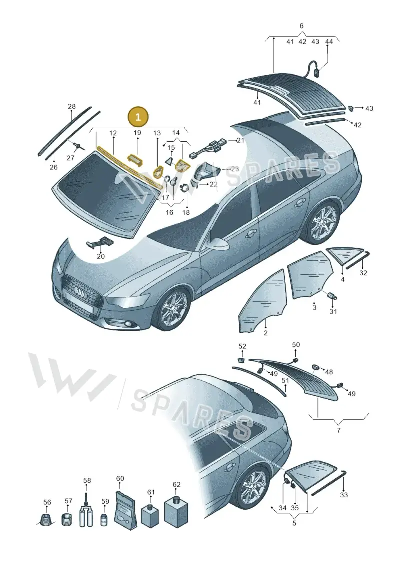 4G0845099JNVB — Audi A6 Avant (2012-2018) diagram 717845000, position 1