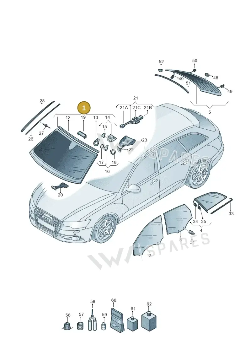 4G0845099JNVB — Audi RS6 Avant (2013-2018) diagram 758845000, position 1