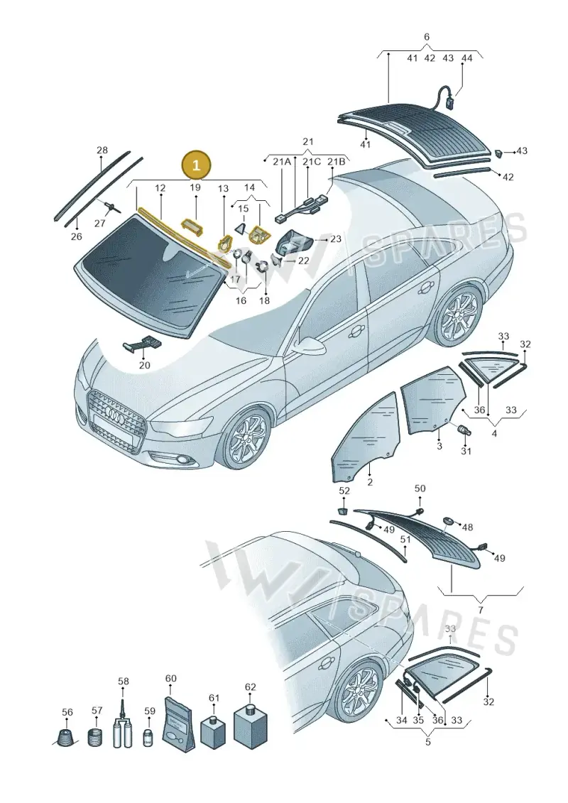 4G0845099JNVB — Audi A6 (2014-2018) diagram 798845000, position 1