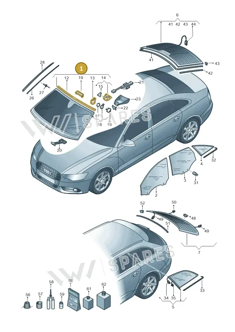 4G0845099KNVB — Audi A6 Avant (2012-2018) diagram 717845000, position 1