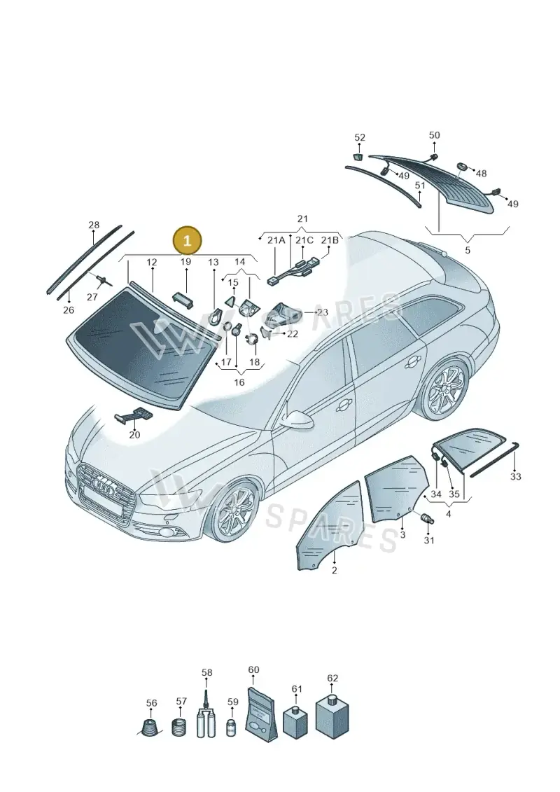 4G0845099KNVB — Audi RS6 Avant (2013-2018) diagram 758845000, position 1