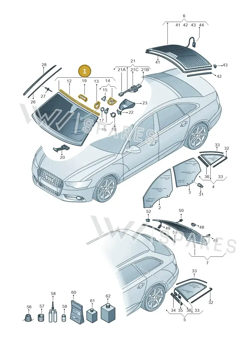4G0845099KNVB — Audi A6 (2014-2018) diagram 798845000, position 1