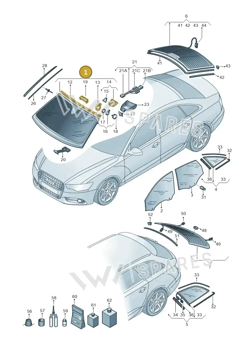 4G0845099LNVB — Audi A6 (2014-2018) diagram 798845000, position 1