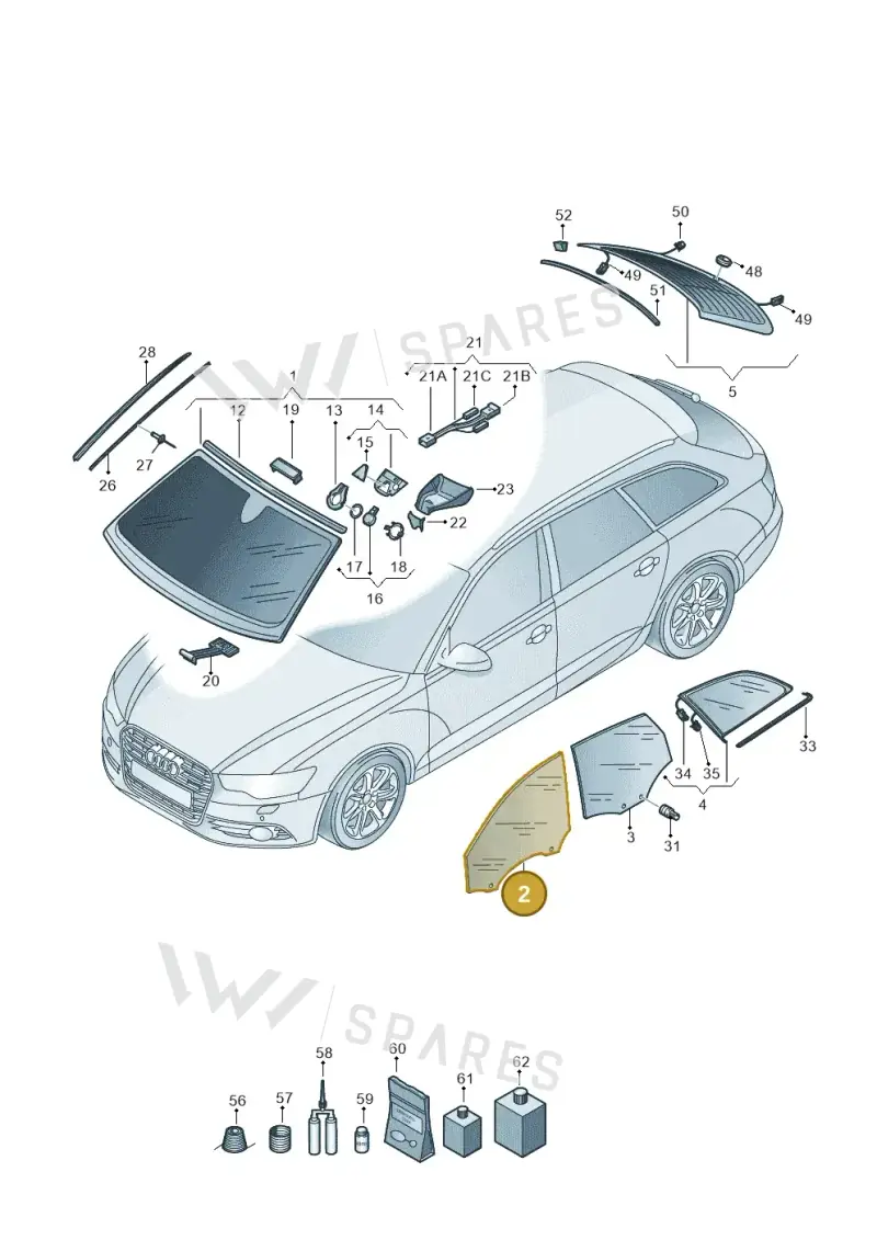 4G0845201 — Audi RS6 Avant (2013-2018) diagram 758845000, position 2