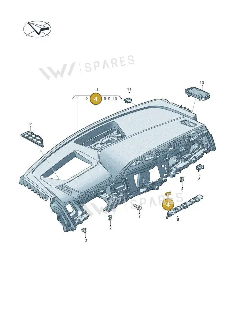 4G0853107 — Audi Q4 Sportback (2021-2022) diagram 89a857100, position 4