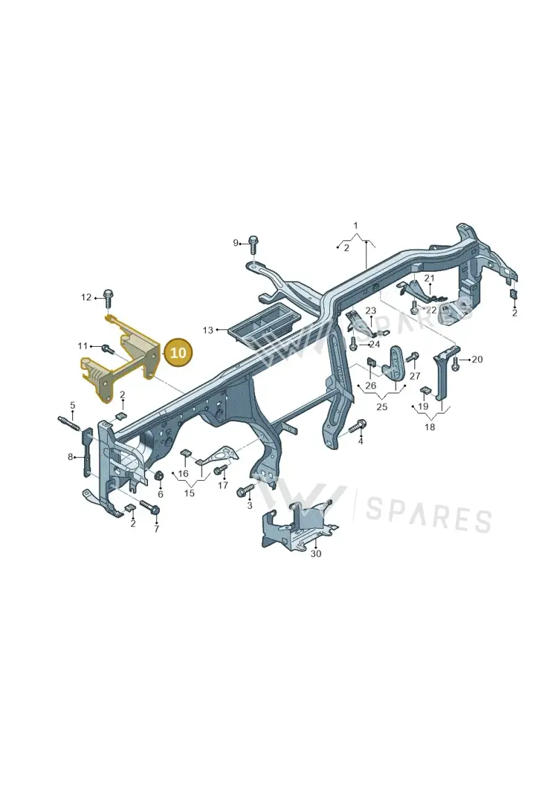 4G0857745A — Audi A7 Sportback (2014-2018) diagram 758857000, position 10