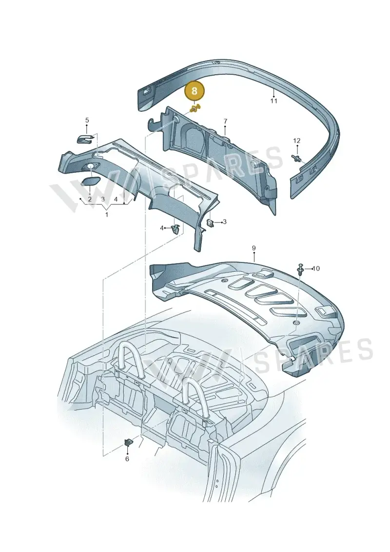 4G0867632 — Audi TTRS Coupe (2016-2023) diagram 850863700, position 8