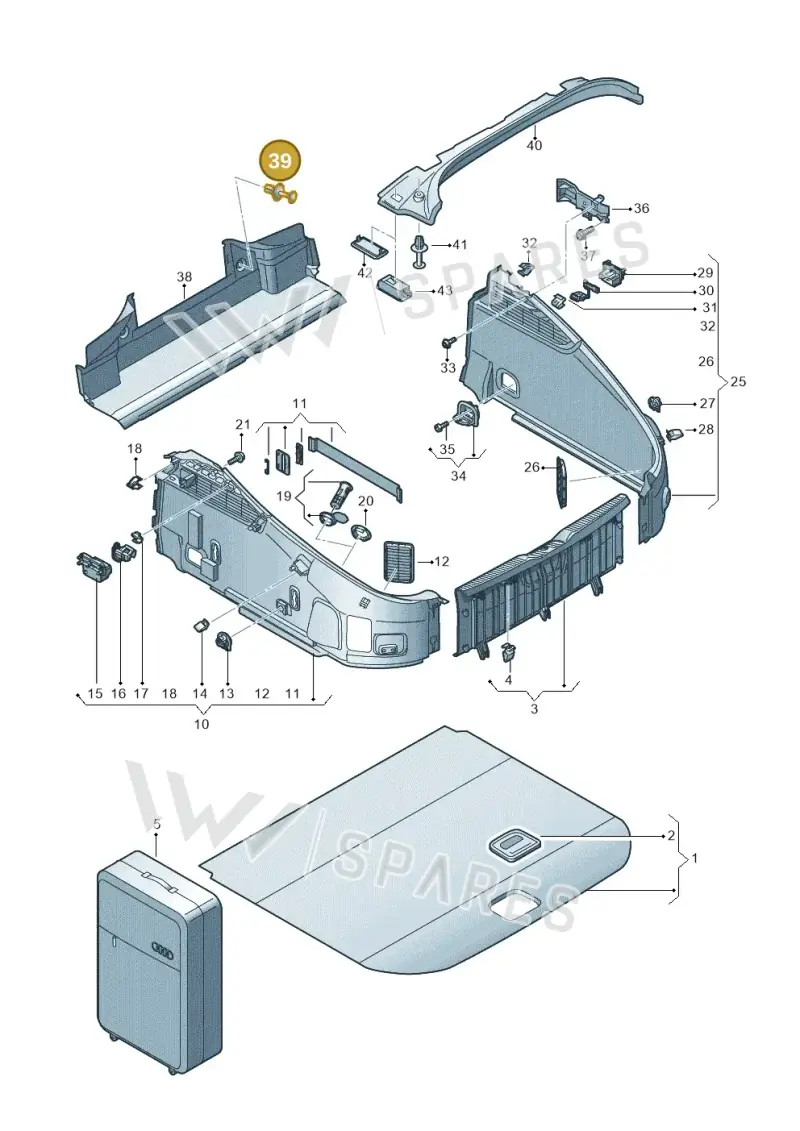 4G0867632 — Audi TTRS Coupe (2016-2023) diagram 850863900, position 39
