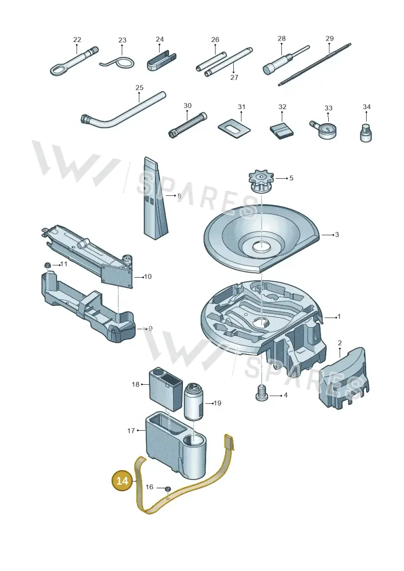 4G0867749 — Audi RS7 Sportback (2013-2018) diagram 765011100, position 14