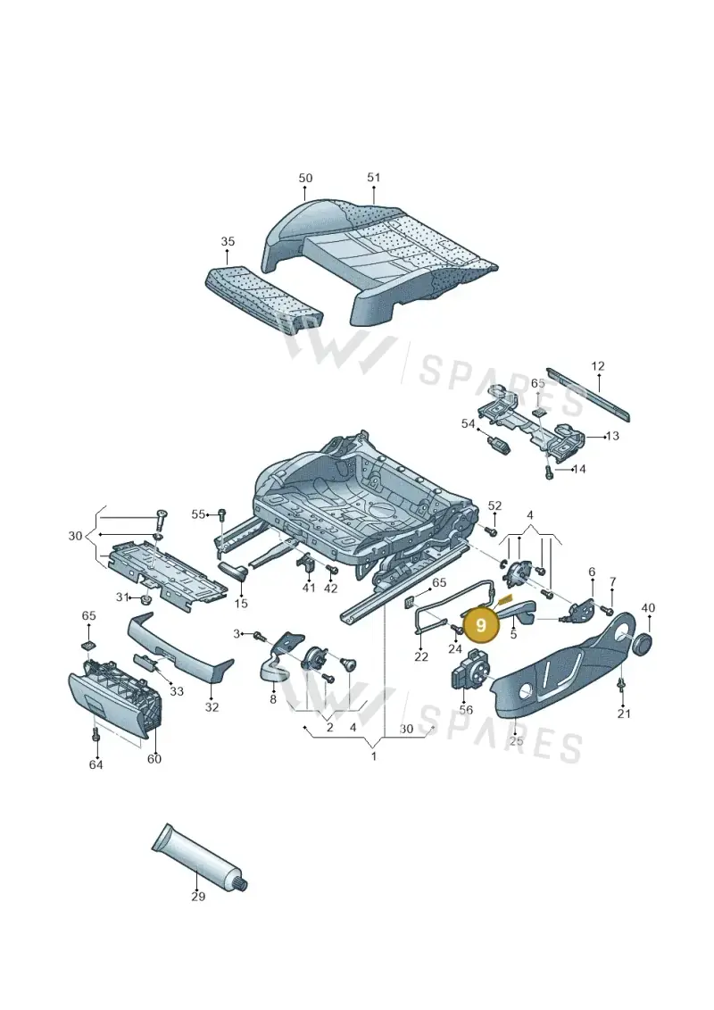 4G0881280 — Audi RS3 Limousine (2017-2020) diagram 858881000, position 9
