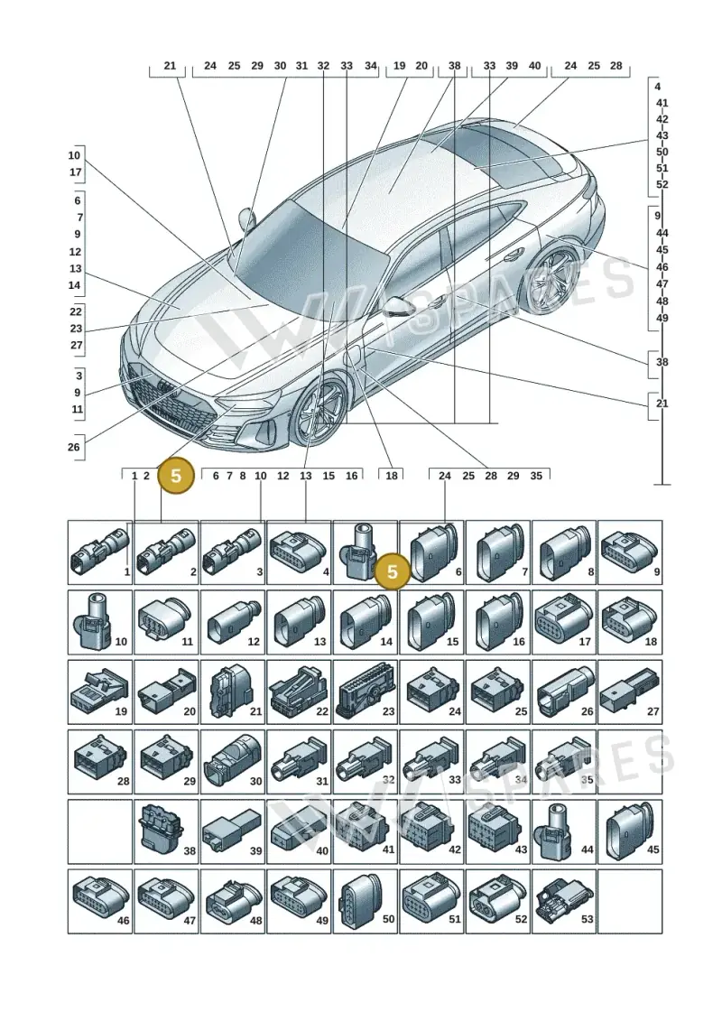4G0906234C — Audi RS e-tron GT (2020-2020) diagram 4j1971820, position 5