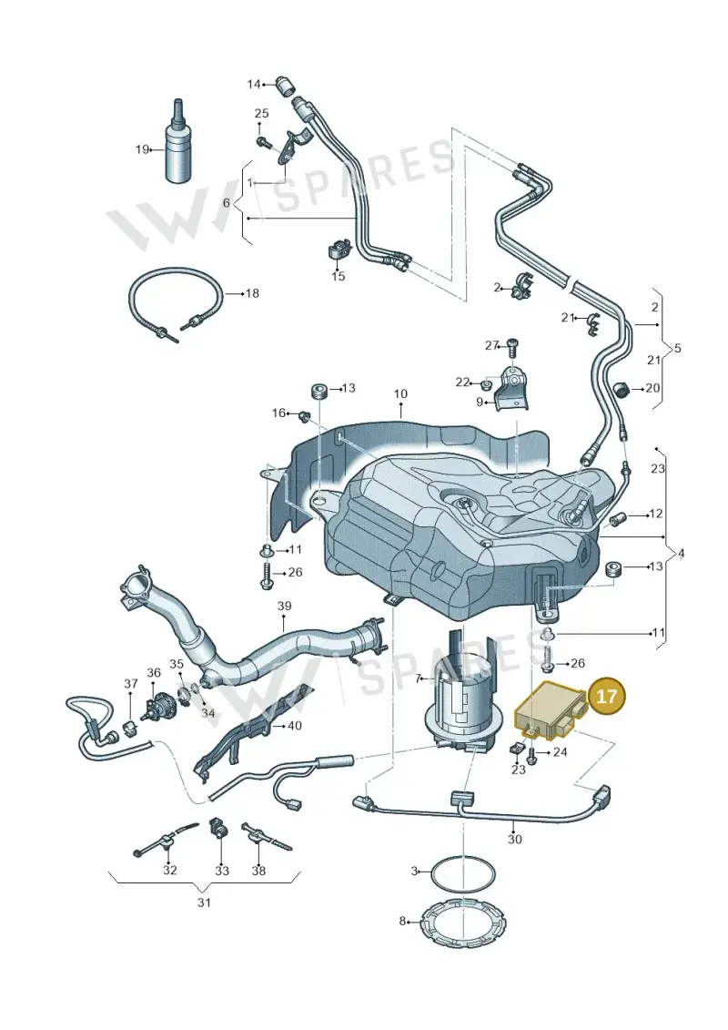 4G0907355G — Audi A7 Sportback (2010-2015) diagram 711201300, position 17