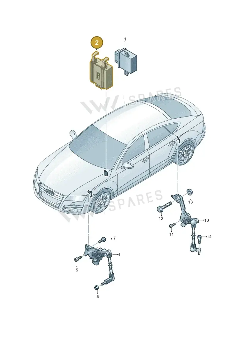 4G0907366 — Audi RS7 Sportback (2013-2018) diagram 765941250, position 2