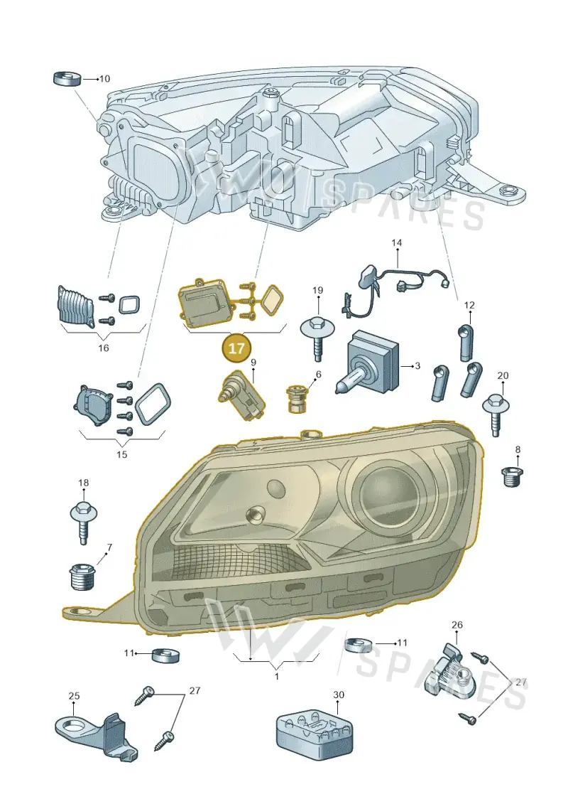 4G0907397Q — Skoda Rapid (2012-2022) diagram 740941210, position 17