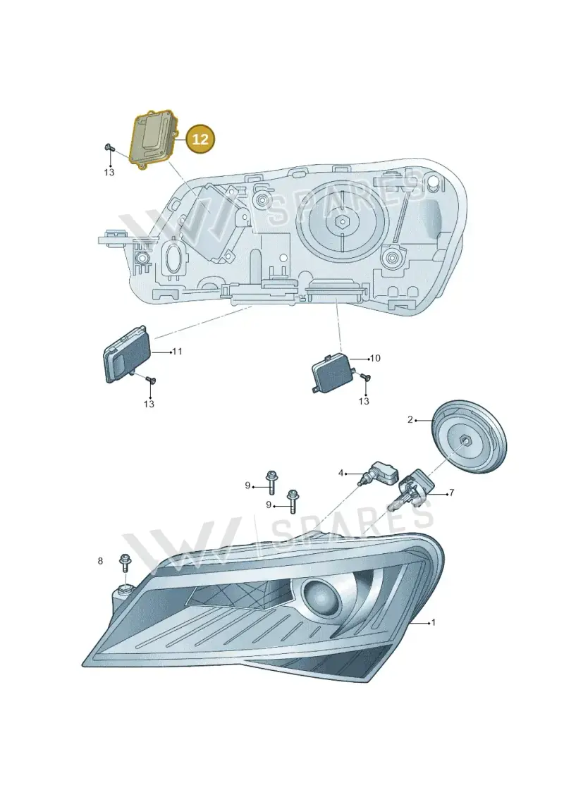 4G0907397Q — Skoda Superb NF (2015-2023) diagram 881941200, position 12