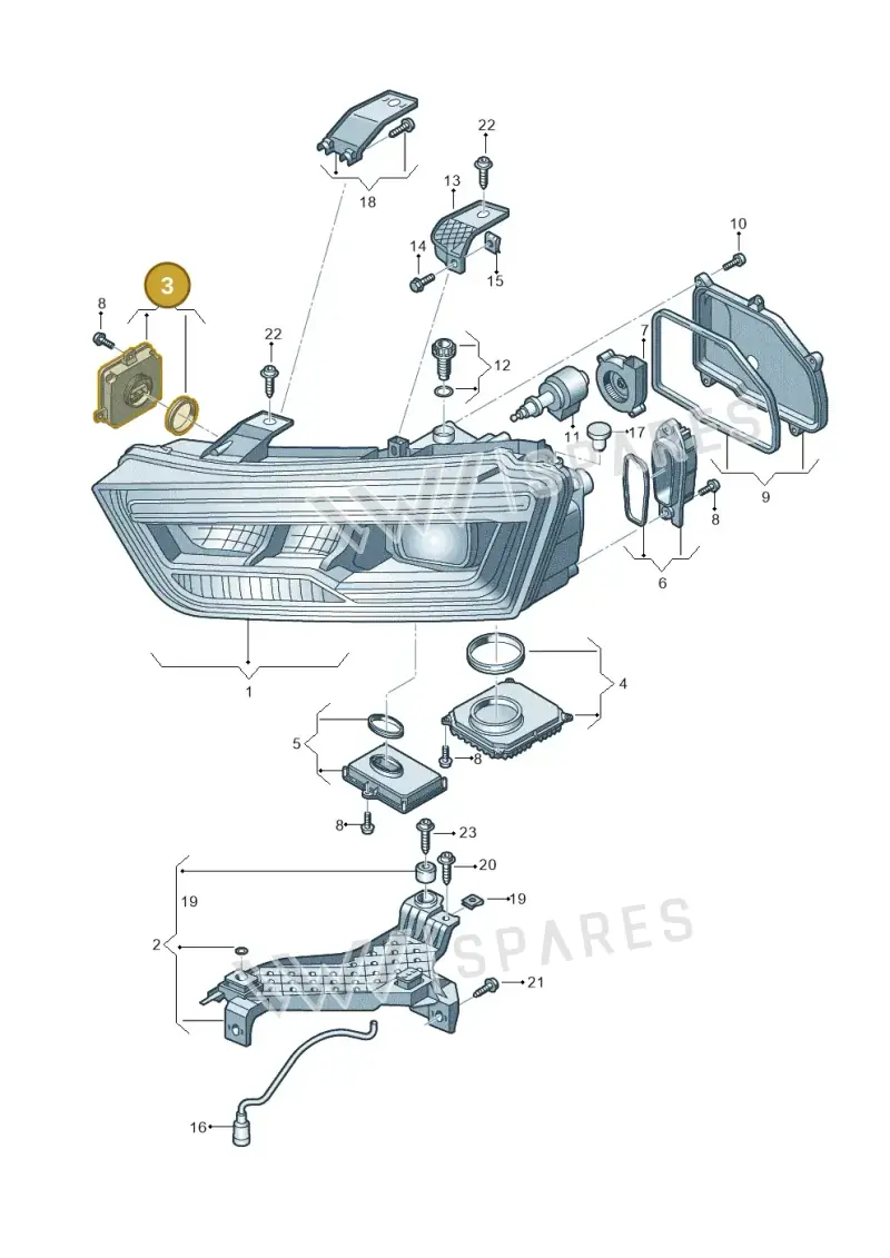 4G0907397Q — Audi Q3 1.4 (2016-) diagram 855941050, position 3