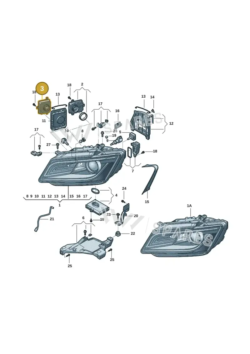 4G0907397R — Audi Q5 qu. 2.0 (2009-2018) diagram 687941006, position 3
