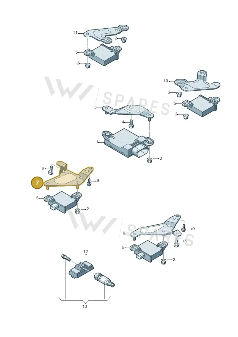 4G0907456C — Audi RS6 Avant (2013-2018) diagram 758907600, position 7