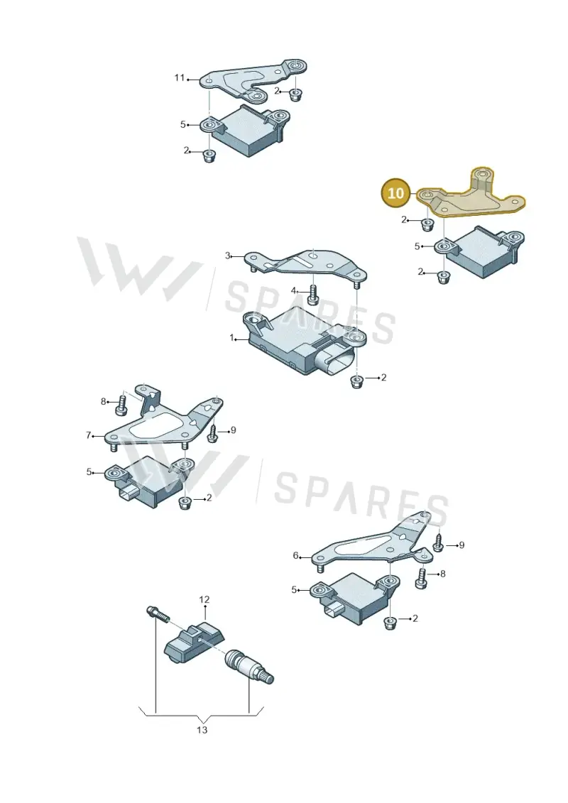 4G0907461C — Audi RS6 Avant (2013-2018) diagram 758907600, position 10