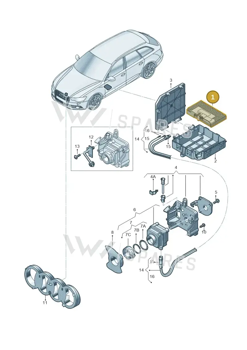 4G0907547D — Audi RS6 Avant (2013-2018) diagram 758907400, position 1