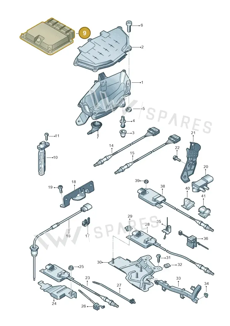 4G0907589F — Audi A7 Sportback (2014-2018) diagram 788906050, position 9