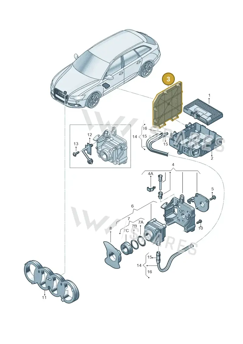 4G0907613 — Audi RS6 Avant (2013-2018) diagram 758907400, position 3