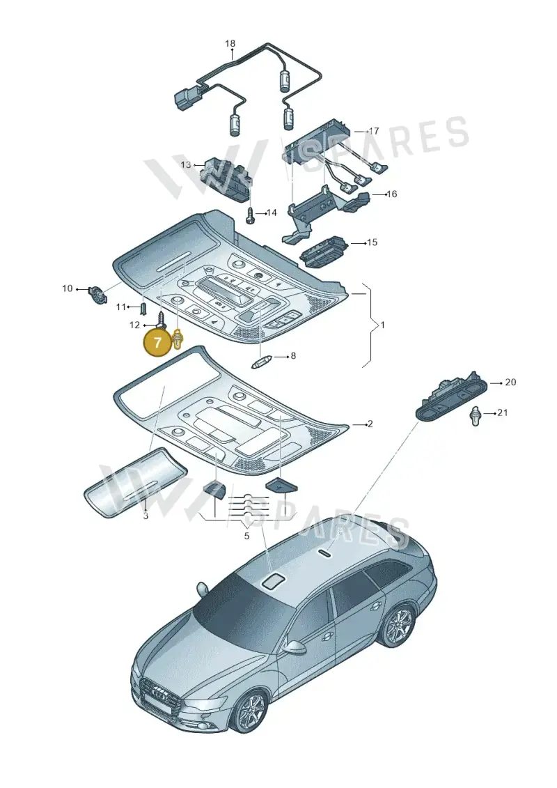 4G0919039 — Audi A6 Avant (2012-2018) diagram 738947000, position 7