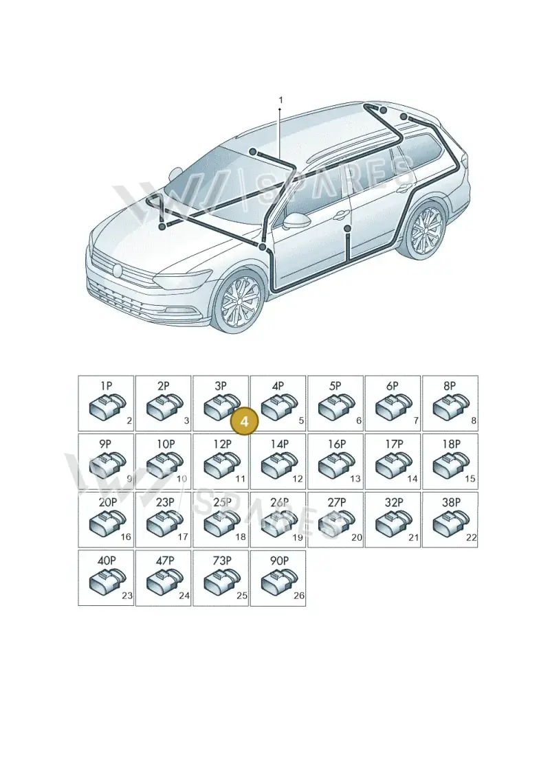 4G0919321 — Volkswagen Passat Saloon (2014-2024) diagram 793971900, position 4