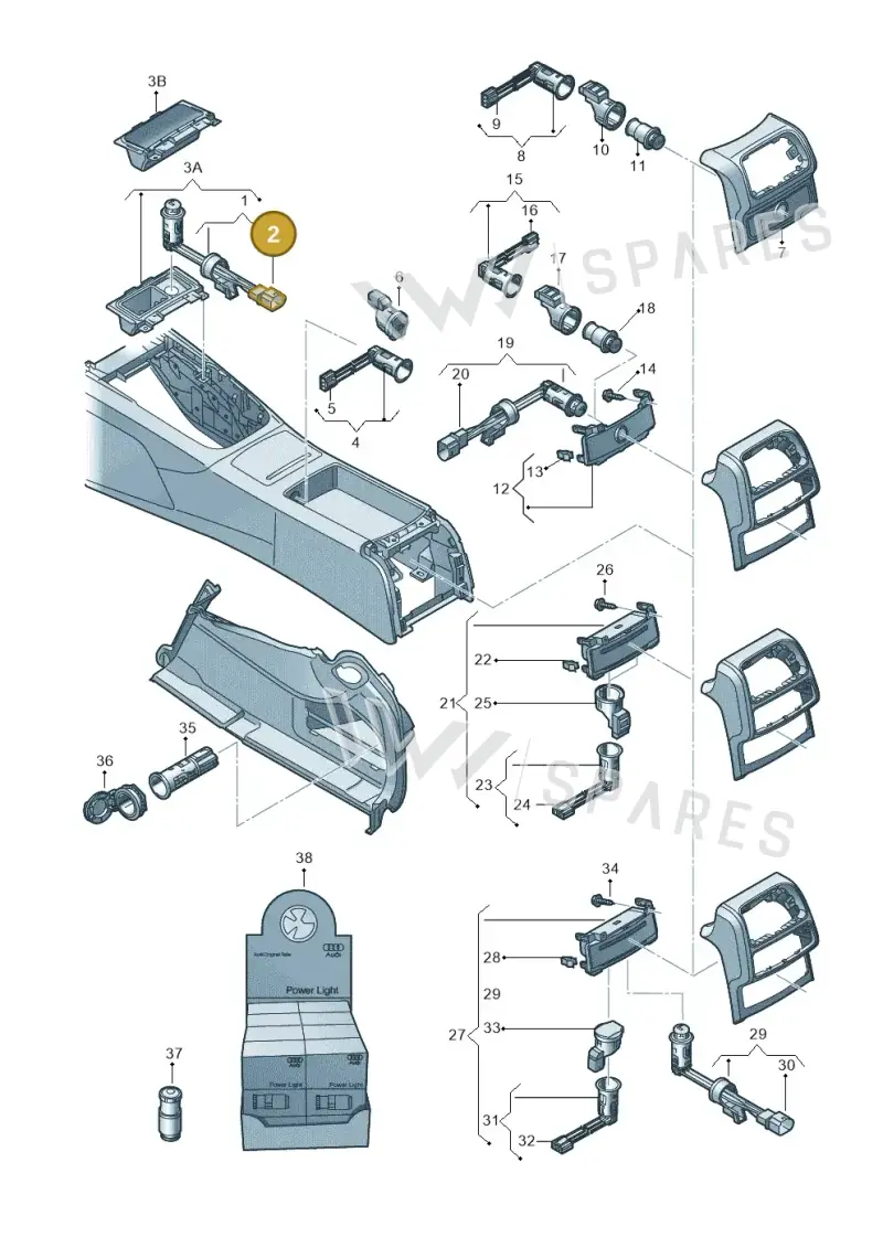 4G0919321A — Audi A6 Avant (2012-2018) diagram 717919900, position 2+20+30