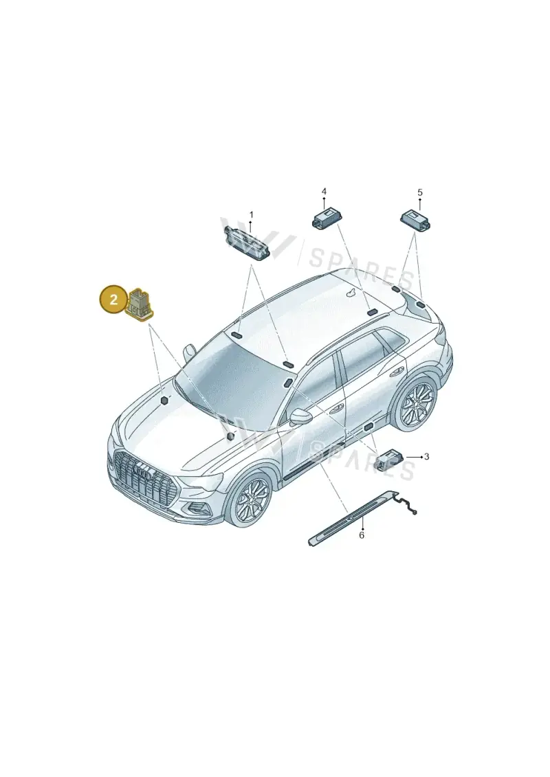 4G0919390C — Audi RSQ3 Sportback (2019-2024) diagram 597947100, position 2