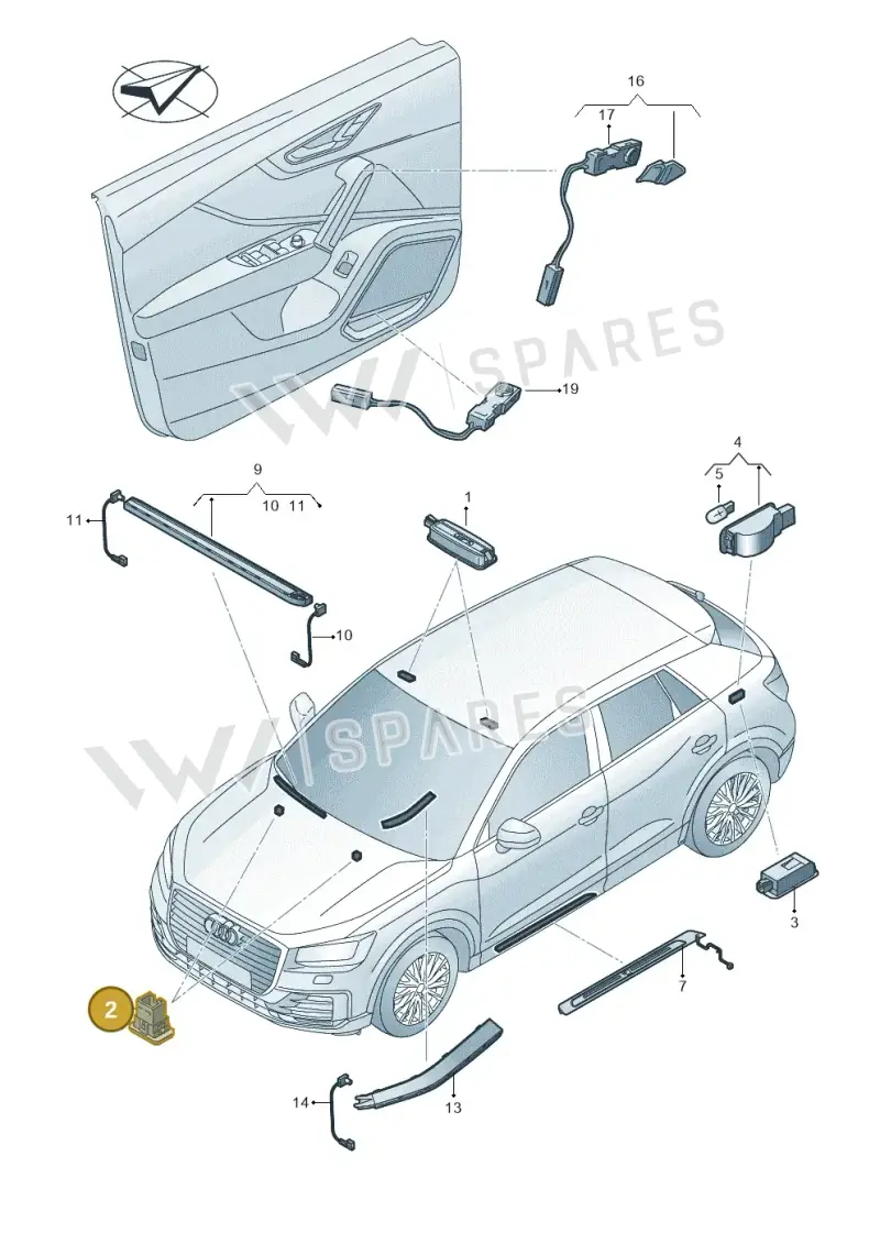 4G0919390C — Audi Q2 2.0 TDI (2016-2018) diagram 803947100, position 2