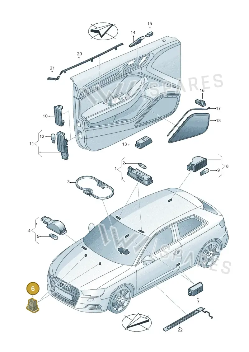 4G0919390C — Audi RS3 Limousine (2017-2020) diagram 890947100, position 6