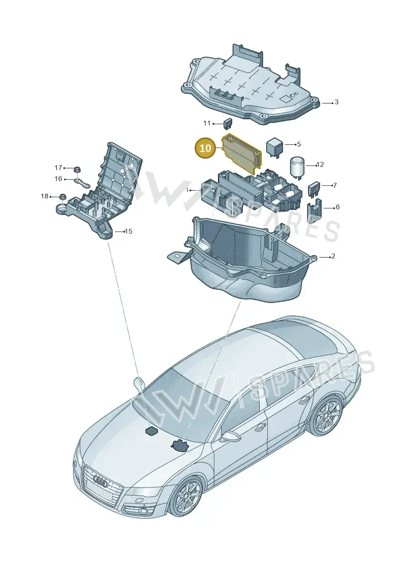 4G0937501 — Audi RS7 Sportback (2013-2018) diagram 765937200, position 10