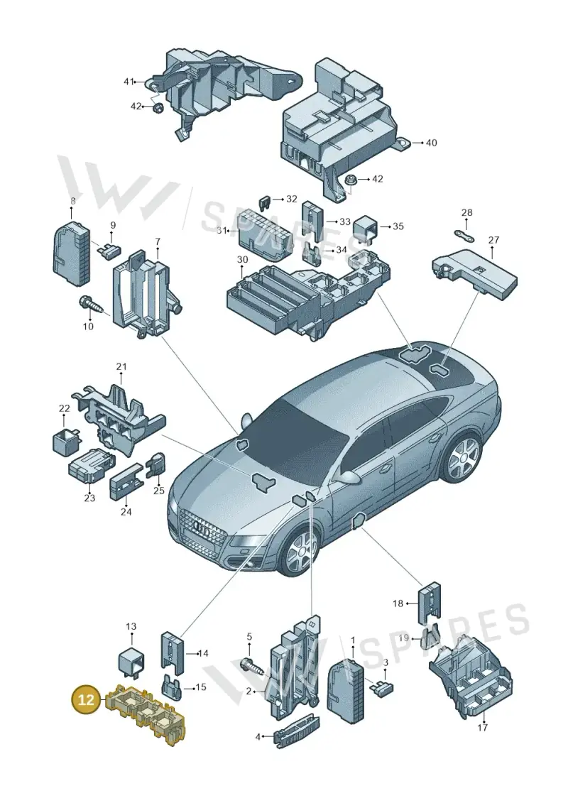 4G0937503 — Audi A7 Sportback (2014-2018) diagram 711937000, position 12