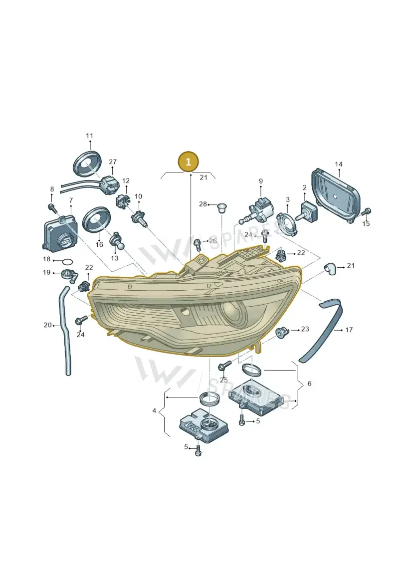 4G0941044D — Audi RS6 Avant (2013-2018) diagram 717941100, position 1