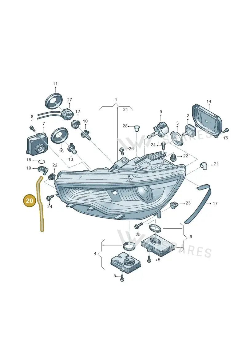 4G0941718A — Audi RS6 Avant (2013-2018) diagram 717941100, position 20