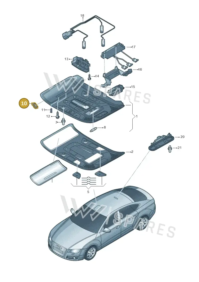 4G0947299 — Audi A7 Sportback (2014-2018) diagram 711947000, position 10
