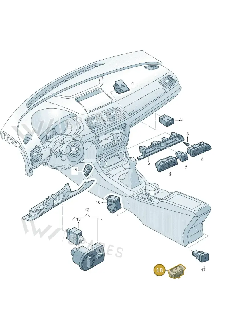 4G0959831A5PR — Audi Q3 (2014-2019) diagram 728941500, position 18