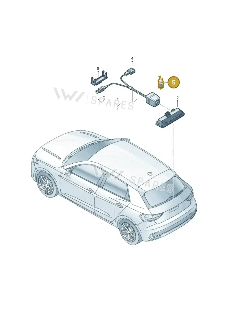 4G0971830A — Audi A1 Sportback (2018-2025) diagram 592907260, position 5