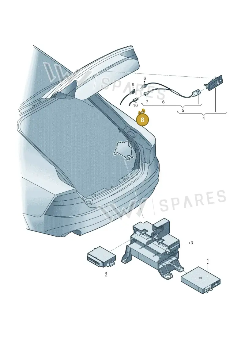4G0971830A — Audi A6 (2014-2018) diagram 711907400, position 8