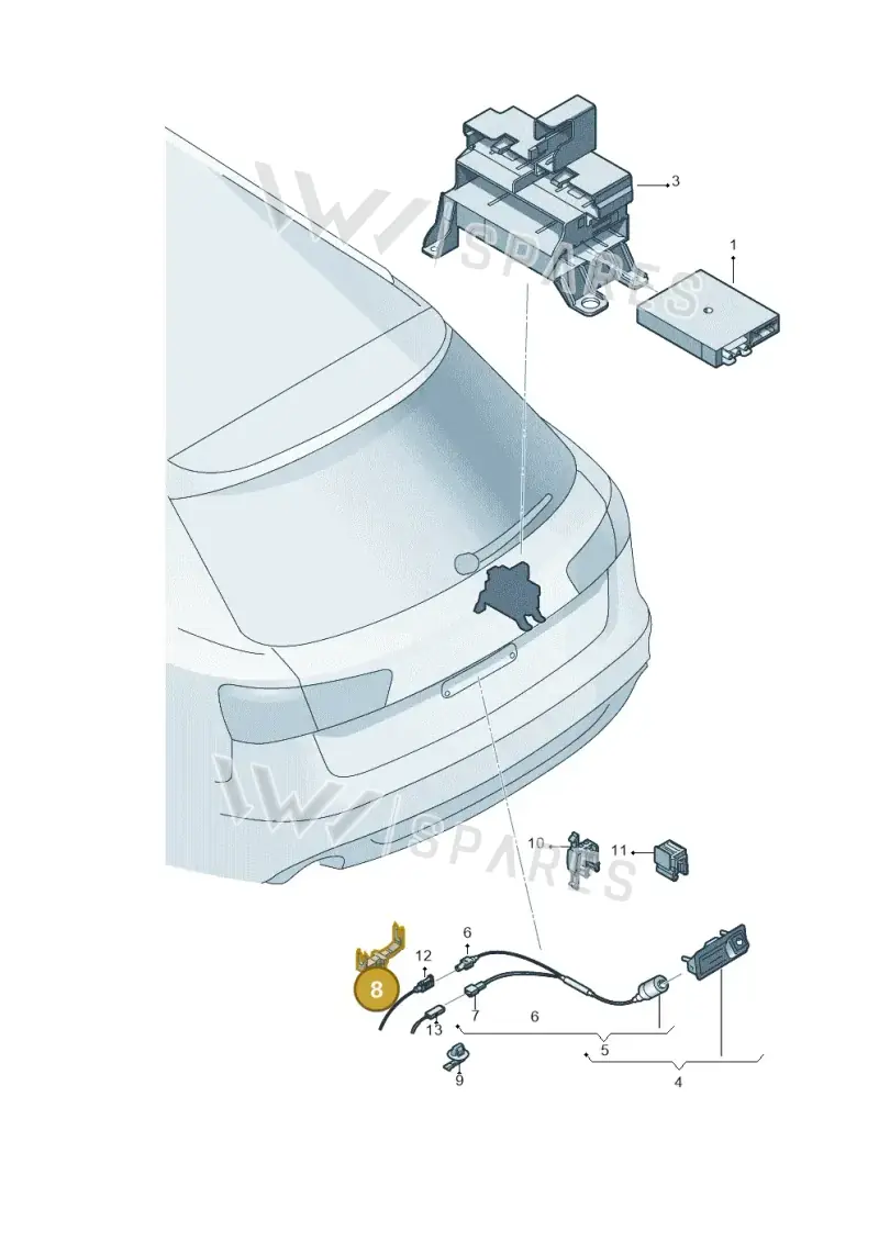 4G0971830A — Audi RS6 Avant (2013-2018) diagram 758907450, position 8