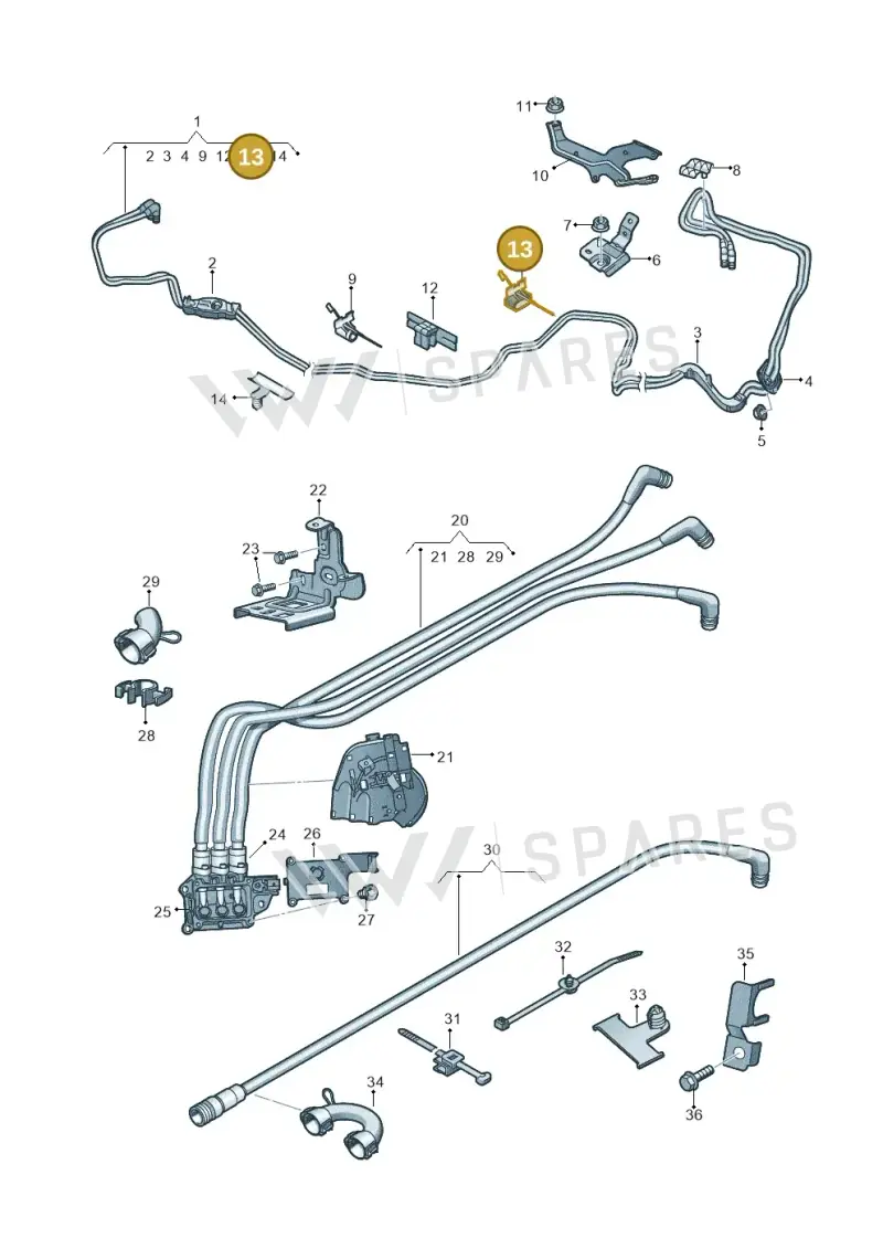 4G0971838 — Audi A6 2.0 tdi (2010-2015) diagram 717972070, position 13