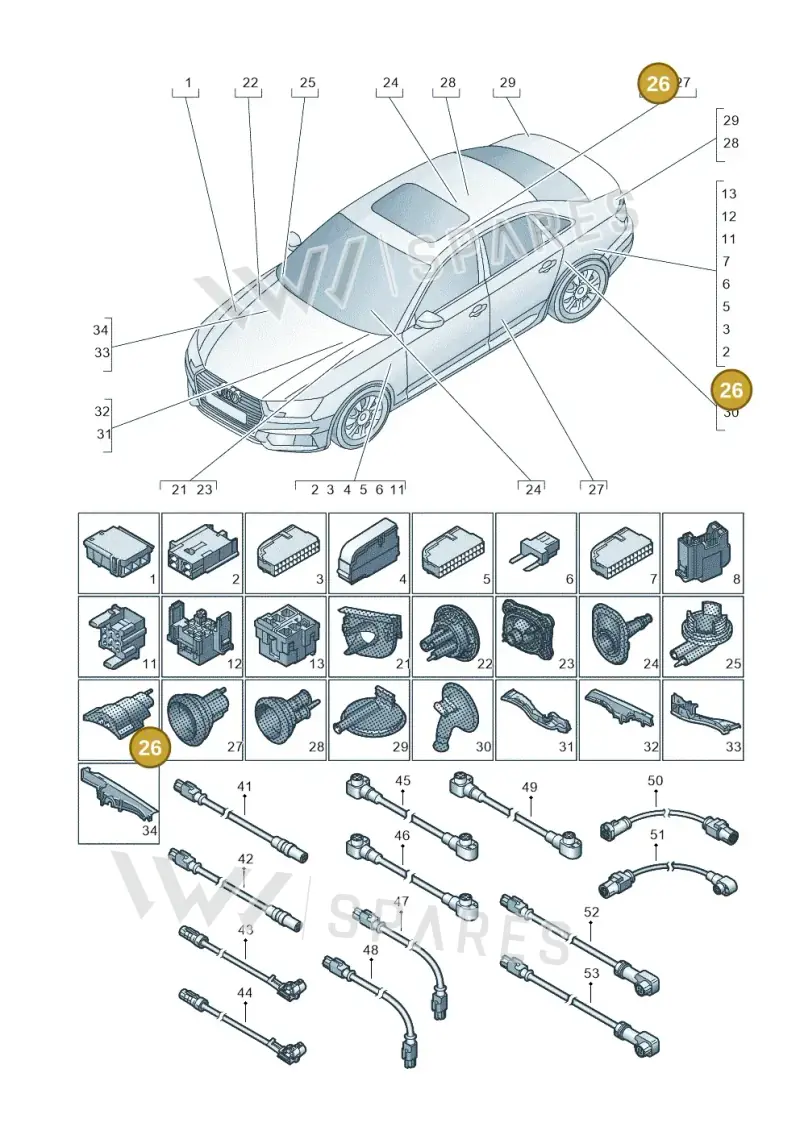 4G0971841 — Audi A4 2.0 (2015-2019) diagram 849971780, position 26