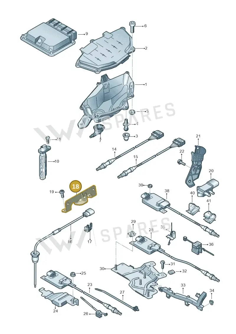 4G0971843F — Audi A7 Sportback (2014-2018) diagram 788906050, position 18