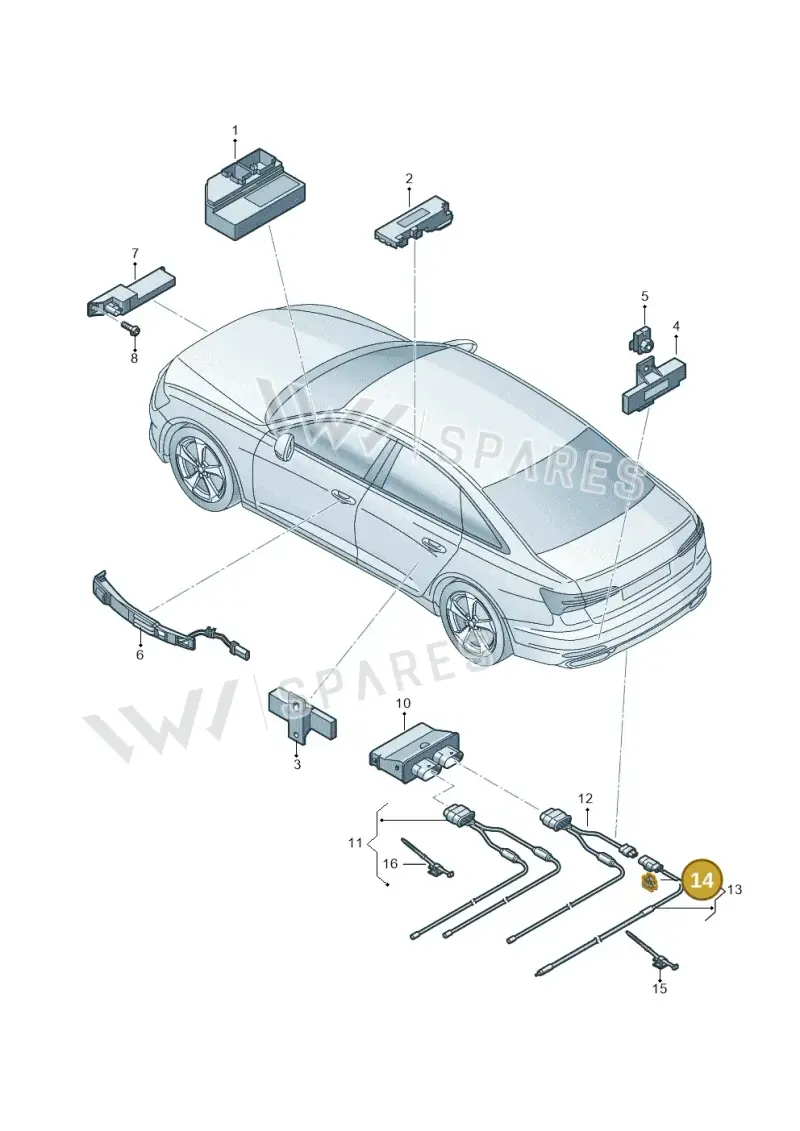 4G0971848C — Audi A6 2.0 (2018-) diagram 430909000, position 14