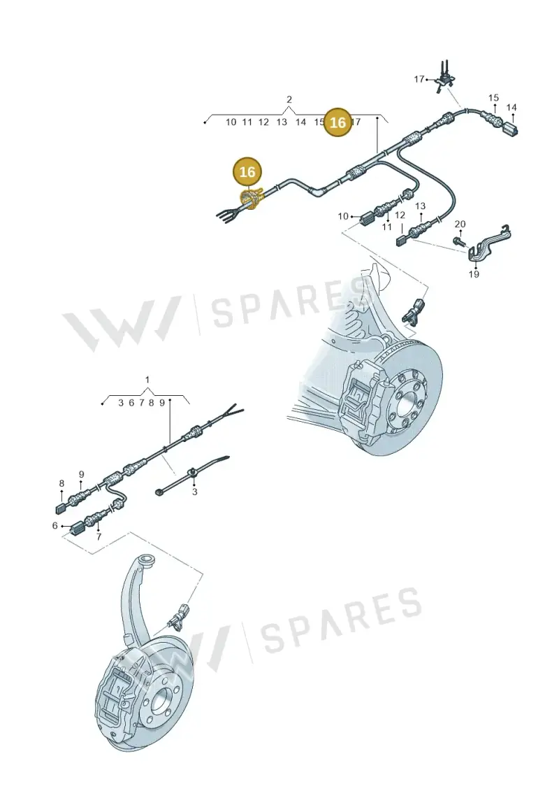 4G0971872B — Audi RS4 Avant (2017-2025) diagram 897927100, position 16