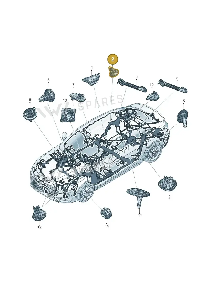 4G0971872B — Audi A5 Limousine (2024-2025) diagram 8wh971815, position 2