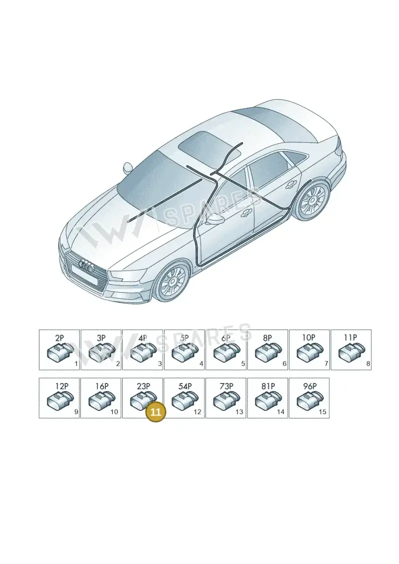 4G0973213A — Audi A4L 2.0 (2016-) diagram 849971820, position 11